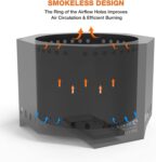 Onlyfire 26 Smokeless Fire Pit with Ash Pan - Outdoor Bonfire