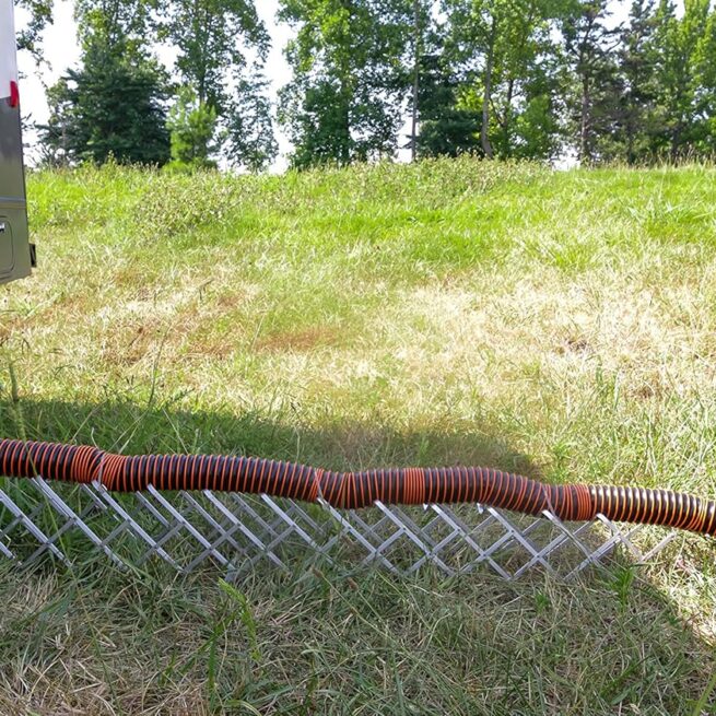 Camco Aluminum Sewer Hose Support | Up to 10' | Strap Kit | Durable & Lightweight