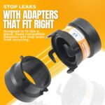 TonGass RV Sewer Hose Fitting Combo Pack - 3" Hub x Bayonet Hooks (2)