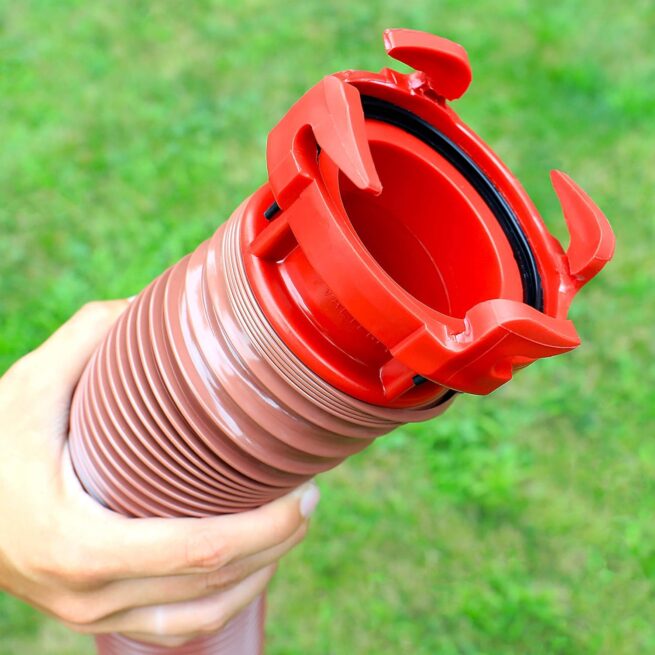 Valterra F02-3101 RV Drain Hose Connection EZ Coupler Adapter - Red