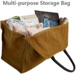 INNO STAGE Heavy Duty Wax Canvas Log Carrier Tote - Durable Firewood Holder