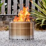 Portable Stainless Steel Fire Pit - Smokeless Outdoor Wood Burning (19 Inch)