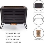 TIKI Brand Retreat Smokeless Fire Pit: Stainless Steel, Compact Design - Black