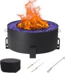 27" Smokeless Fire Pit: Portable Steel Bonfire for Outdoors - Black