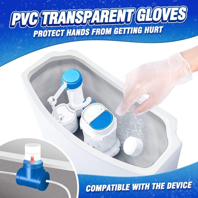 Vacplus Toilet Bowl Cleaner Tablets 20 Pack: Bleach Automatic Cleaners