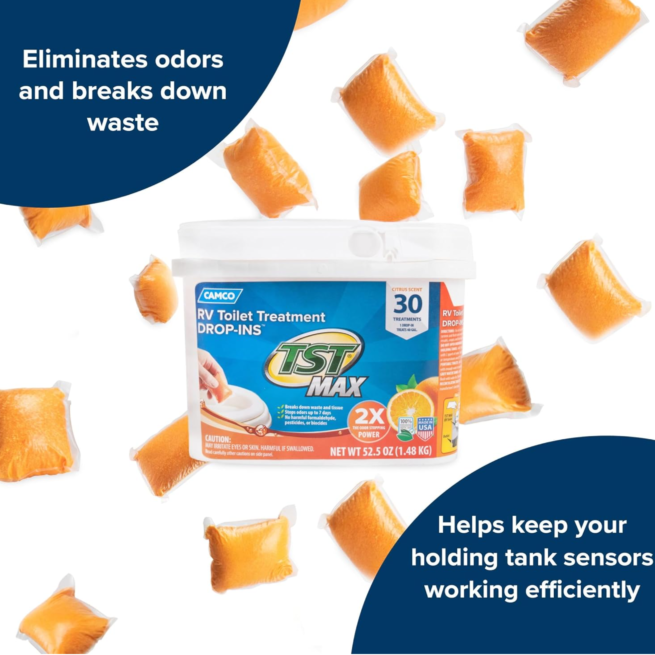 Camco RV Toilet Drop-Ins: Odor Control & Waste Breakdown (Septic Safe, 30)