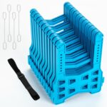 Adjustable 10FT RV Sewer Hose Support: Deep Cradles, Secure Rubber Band | Easy to Use