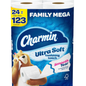Charmin Ultra Soft Toilet Paper: 24 Mega Rolls = 123 Regular Rolls