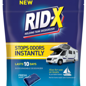 RID-X Holding Tank Deodorizer Pacs - RV, Boats, & Portables, Fresh Scent - 8 Count