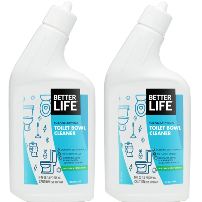 Better Life Toilet Bowl Cleaner, Tea Tree & Peppermint Scent, 24 Fl Oz (2-Pack)