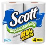 Scott Rapid Dissolve Bath Tissue: Ideal for RVs & Boats (16 Rolls)