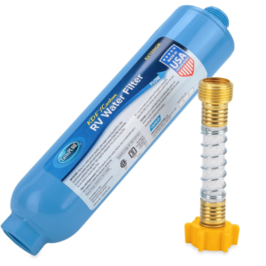 Camco TastePURE RV Water Filter & Hose Protector - Inline, USA-Made (40043)