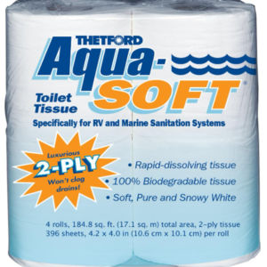 Thetford Aqua-Soft Toilet Tissue - RV & Marine 2-ply Paper (4 Rolls)