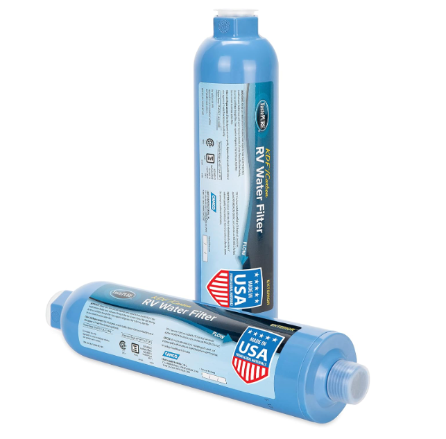 Camco TastePURE RV Water Filter | Odor & Chlorine Reduction | USA Made | 2-Pack