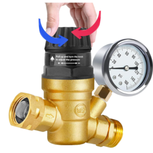 Adjustable RV Water Pressure Regulator: Upgrade for Camper, Reducer with Handle
