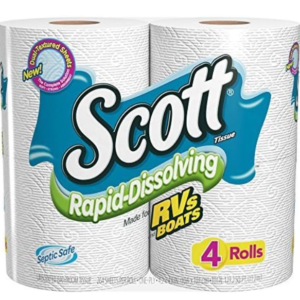Scott Rapid Dissolve Bath Tissue: 4 Rolls x 24 Packs