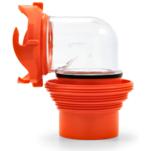 Camco 39736 RhinoFlex RV Sewer Elbow | 360° Rotation, Built-in Gasket | Fits 4 Inlets