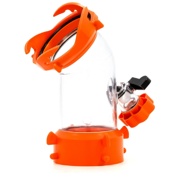 Camco Rhino Blaster RV Tank Rinser | Vacuum Breaker, Clear 45° Elbow, 360° Swivel Fittings