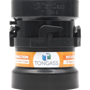 TonGass RV Sewer Hose Fitting Combo Pack - 3" Hub x Bayonet Hooks (2)