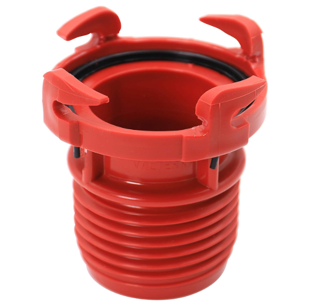 Valterra F02-3101 RV Drain Hose Connection EZ Coupler Adapter - Red