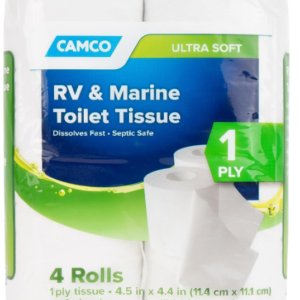 Camco RV Toilet Paper | Biodegradable | 1-Ply, 280 Sheets