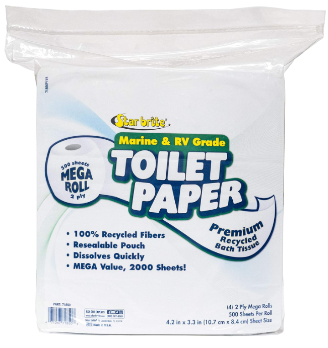 STAR BRITE Marine/RV Grade Toilet Tissue: Fast Dissolving