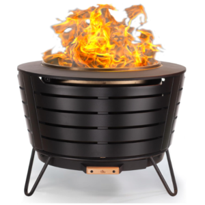 TIKI Brand Smokeless 24.75 Patio Fire Pit - Modern Design, Weather Resistant