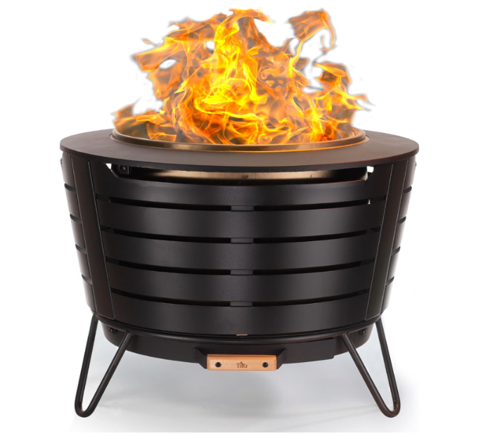 TIKI Brand Smokeless 24.75 Patio Fire Pit - Modern Design, Weather Resistant