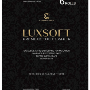 LUXSOFT Premium 3-Ply Luxury Toilet Paper 6-Pack - Quick Dissolve - White