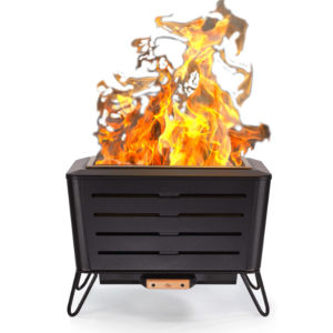 TIKI Brand Retreat Smokeless Fire Pit: Stainless Steel, Compact Design - Black