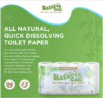 Nature's Call Bamboo Toilet Paper - Soft 2-Ply RV, Boat, Home Use (8 Rolls)