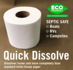 Boat & RV Toilet Paper: Quick Dissolving, Biodegradable 12 Rolls