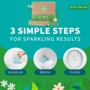 Toilet Bowl Cleaner Strips: 60 Count, Eco-friendly, Non-toxic, Septic Safe