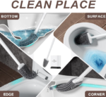 Sellemer Toilet Brush Set: Flexible Silicone Bristles, Compact Design, Ventilated Base | White (1 Pack)