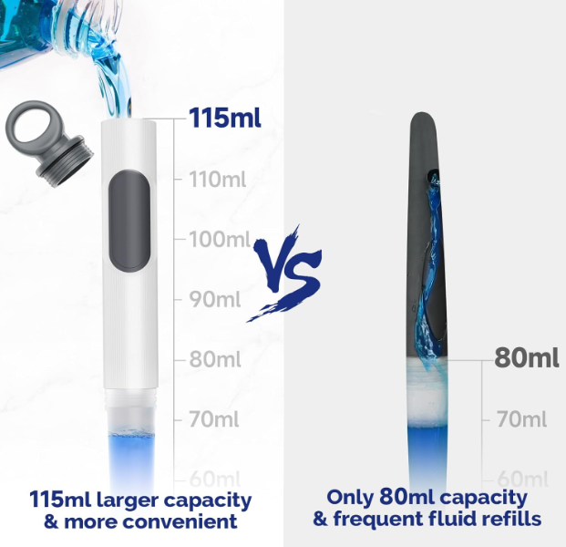 Silicone Toilet Bowl Brush Set: Refillable Handle - Deep Clean Scrubber