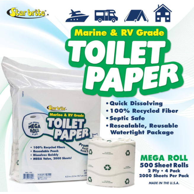 STAR BRITE Marine/RV Grade Toilet Tissue: Fast Dissolving