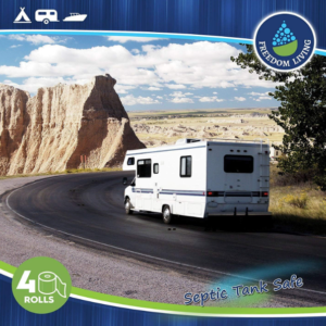 Biodegradable RV Toilet Paper: 2-Ply, 8 Rolls, 500 Sheets - Septic Tank Safe