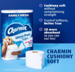 Charmin Ultra Soft Toilet Paper: 24 Mega Rolls = 123 Regular Rolls