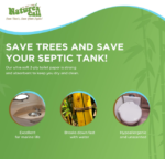 Nature's Call Bamboo Toilet Paper - Soft 2-Ply RV, Boat, Home Use (8 Rolls)