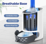 Silicone Toilet Bowl Brush Set: Refillable Handle - Deep Clean Scrubber