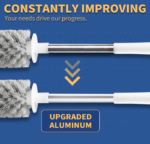 BOOMJOY Toilet Brush Set: Cleaner & Scrubber with Tweezers - White