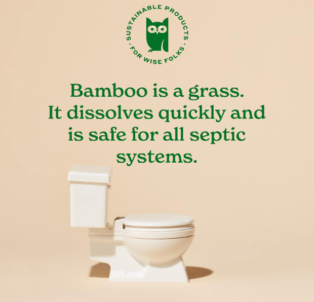 Caboo Bamboo Toilet Paper: Septic Safe, Biodegradable, Eco-Friendly 2-Ply
