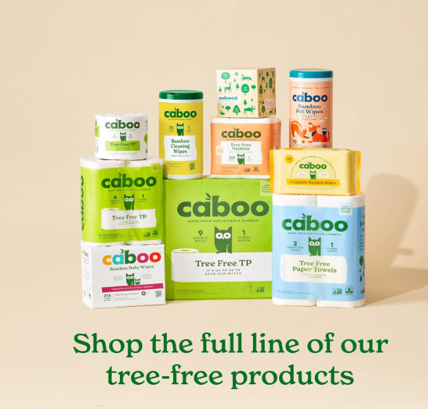 Caboo Bamboo Toilet Paper: Septic Safe, Biodegradable, Eco-Friendly 2-Ply