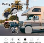 Explore Land Tire Covers 4 Pack - Tough Wheel Protector for Truck, SUV, Trailer