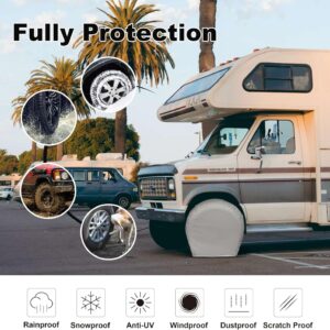 Explore Land Tire Covers 4 Pack - Tough Wheel Protector for Truck, SUV, Trailer