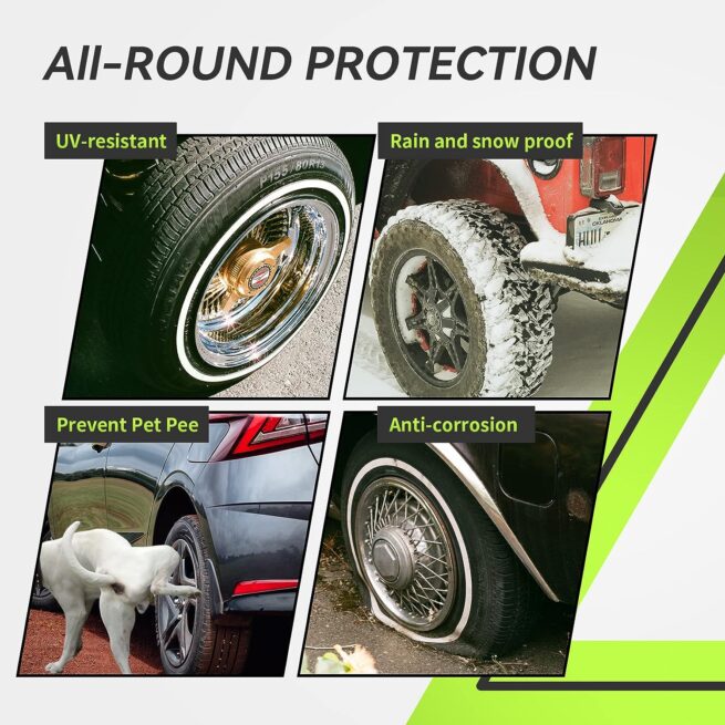 RVMATE RV Tire Covers: Dual Axle, 27"-30" Diameter, Waterproof, Anti-UV (2 Pack)