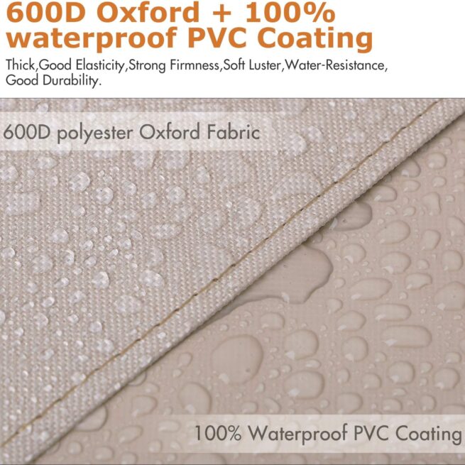 Leader Accessories 4-Pack Tire Covers - Heavy Duty Waterproof - Universal Fit - Tan