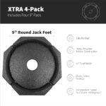 SnapPad Xtra (4-Pack) | RV Leveling: 9” Jack Feet, 61% More Stability | 5lbs/Pad | 11” Width