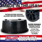 USA-Made Trailer Jack Block | Tested to 18,000 lbs | Stabilizing Pads