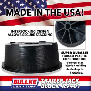 USA-Made Trailer Jack Block | Tested to 18,000 lbs | Stabilizing Pads